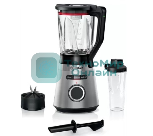 Блендер стационарный Bosch MMB6384M, 1200Вт, черный/нержавеющая сталь