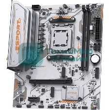 Материнская плата Maxsun MS-eSport B850M WIFI ICE, AM5, AMD B850, 2xDDR5, 2xSATA, 2xM.2, 1xPCIe 5.0 x16, 1xPCIe 3.0 x1, 1xHDMI 1.4, 1xDP, 1xRJ45, Wi-Fi 6, Bluetooth 5.2, 4xUSB-A 5Gbps, 2xUSB-A 2.0, 3x3.5 мм, 7.1, mATX
