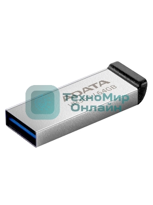 Флешка USB ADATA UR350 (UR350-64G-RSR/BK), 64Gb, USB 3.2, R/W 100/15, серебристый/черный
