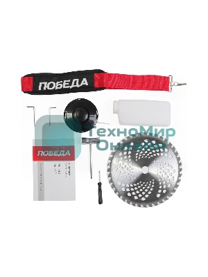 Триммер бензиновый Победа ТБ 143 (1+1), раб. объем 43сс, 2,5 л.с., 