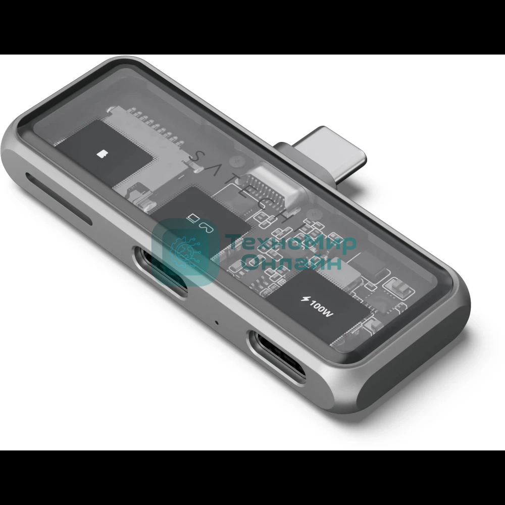 USB-концентратор Satechi Mobile XR Hub with microSD (2х USB Type-C, microSD), до 100 Вт, Серый ST-HXRSDM