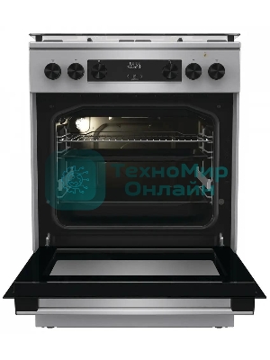 Плита комбинированная Gorenje GKS6C72XF серебристый, конфорок 4 газовых, духовка 71 л, 60 см x 85 см x 60 см