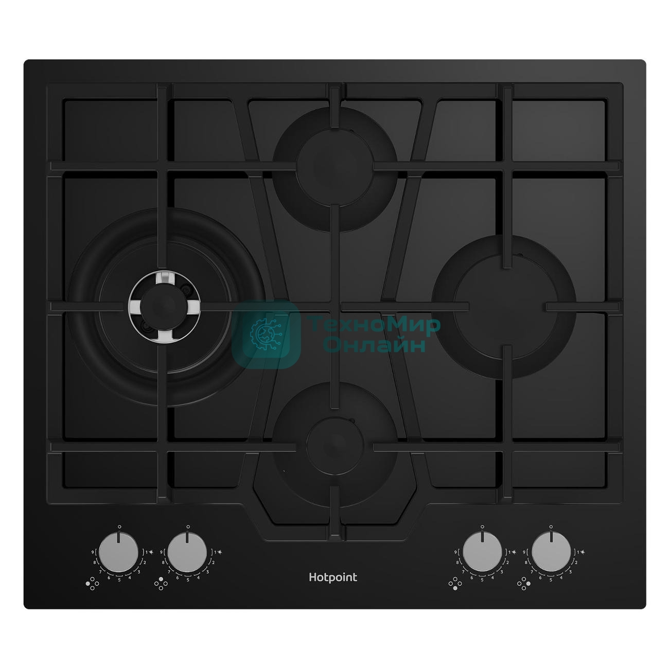 Встраиваемая варочная поверхность Hotpoint HGS 62FD/BK, независимая, черный