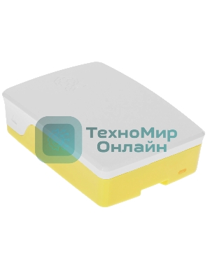 Корпус Qumo ABS Plastic, Raspberry Pi 4, белый/желтый