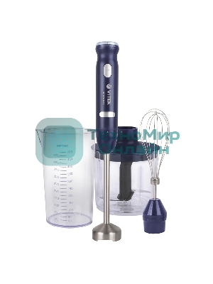 Блендер погружной Vitek VT-8537(MC) Мощность 900 Вт.Емкость измельчителя 400 мл.Управление мех.