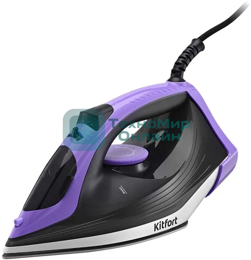 Утюг Kitfort КТ-2627 2200 Вт фиолетовый/черный