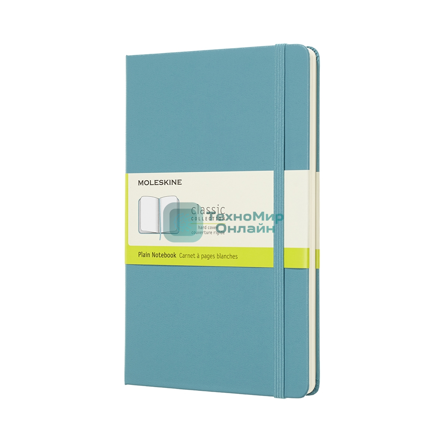 Блокнот Moleskine CLASSIC QP062B35 Large 130х210 мм, 240 страниц, нелинованный, твердая обложка, голубой