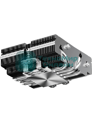 Кулер для процессора PCCooler RC400-53 (125W, 4-pin PWM, 53.5мм, Al/Cu, 4x6мм, 1x92мм, 43CFM, 31.2dBA, 2700RPM, S: 1851/1700/1200/20XX/115X, AM5/AM4, silver, black)