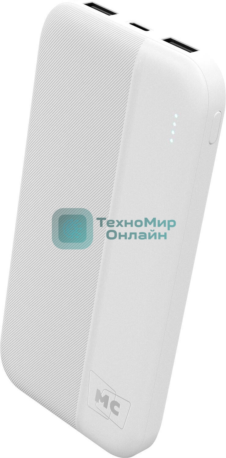 Портативный аккумулятор MORE CHOICE (4620202552907) PB25-10 белый - 10000mAh 2USB