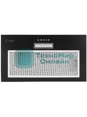 Вытяжка встраиваемая LEX GS Bloc LIGHT 600 черный, 53 см, 500 куб. м/ч, 44 дБ