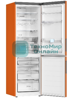 Холодильник Haier C2F636CORGU1 оранжевый двухкамерный 256/108 л морозилка снизу, No Frost