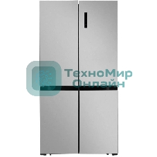 Холодильник LEX LCD505XID серебристый трехкамерный 321/144л морозилка снизу, No Frost, Side by Side