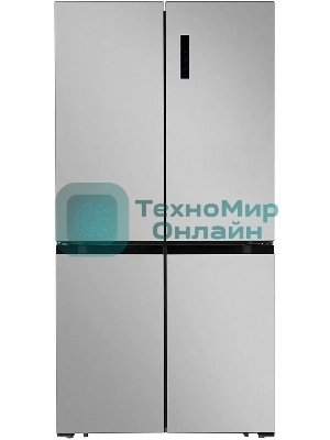 Холодильник LEX LCD505XID серебристый трехкамерный 321/144л морозилка снизу, No Frost, Side by Side