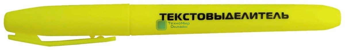 Текстовыделитель Buro Base, скошенный пишущий наконечник, 1-4мм, желтый, коробка