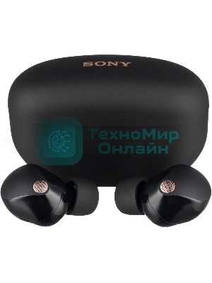 Наушники TWS Sony WF-1000XM5 черный, внутриканальные, Bluetooth, активное шумоподавление, беспроводная зарядка, до 8 ч