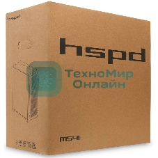 Компьютерный корпус без блока питания Case HSPD M541, Mesh Mid Tower, черный, TG, 0.7 SPCC, no fans, ATX, mATX, mITX, 170/405/210мм, 2x2.5