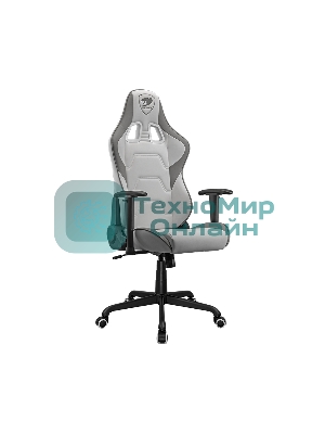 Кресло Cougar Fortress белый, экокожа, 120 кг, механизм качания