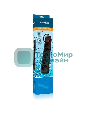 Сетевой фильтр Smartbuy (SBSP-5-50-K) 5 гн х 5,0 м черный