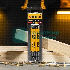 Набор бит Denzel PH2х127, сталь S2, круглый профиль, 5 шт.