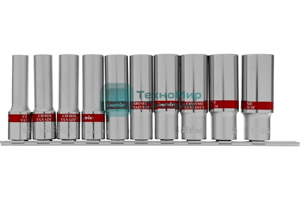 Набор удлиненных торцевых головок Matrix 1/2