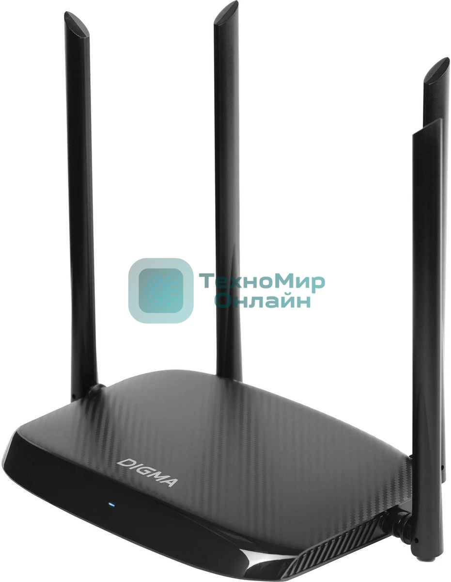 Роутер беспроводной Digma DWR-AC1202 AC1200 10/100/1000BASE-TX черный