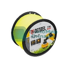Леска для триммера Denzel витой квадрат, 2,7мм х 196м, на DIN катушке FLEX CORD