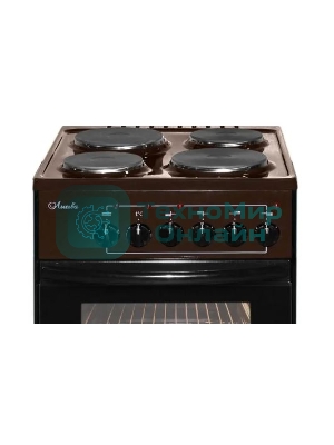 Плита электрическая Лысьва ЭП 411 коричневый, конфорок 4 электрических, духовка 57 л, 50 см x 85 см x 60 см