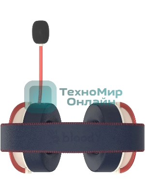 Гарнитура беспроводная/проводная с микрофоном A4Tech Bloody MR595 Proxy Boom бежевый/черный мониторные BT/Radio оголовье (MR595)