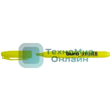 Текстовыделитель Buro Base, скошенный пишущий наконечник, 1-4мм, желтый, коробка