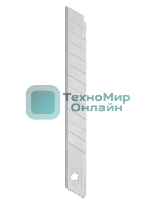 Лезвия для канцелярского ножа Silwerhof, ширина лезвия 9 мм (упаковка: 10шт) пластиковая коробка