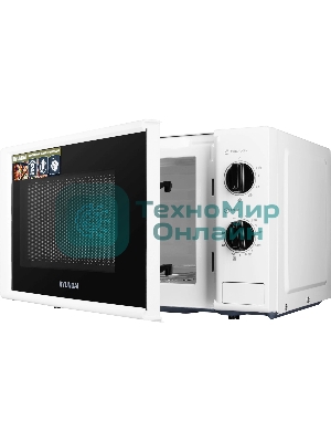 Микроволновая печь Hyundai HYM-M2048 белый, 20 л, 700 Вт, переключатели - поворотный механизм