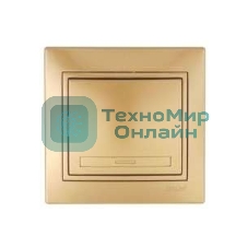 Выключатель 1-кл. СП Мира 10А IP20 метал. зол. LEZARD 701-1313-100