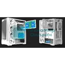 Компьютерный корпус ZALMAN P40 Prism Plus, ATX, белый, WINDOW, 3xCombo (3.5'' or 2.5