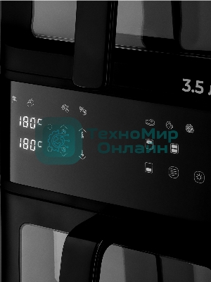 Аэрогриль Brayer 2048BR черный, 2500 Вт, 10 л, сенсор, 10 программ