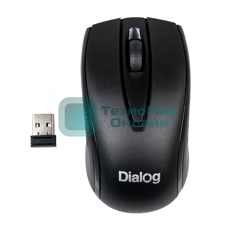 Мышь беспроводная Dialog Comfort MROC-17U черный, 1200 dpi, радиоканал, USB, кнопки - 3