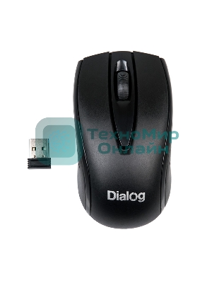 Мышь беспроводная Dialog Comfort MROC-17U черный, 1200 dpi, радиоканал, USB, кнопки - 3