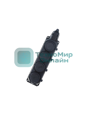 Колодка каучуковая ЭРА 4-м с заземл. 16А IP44 черный
