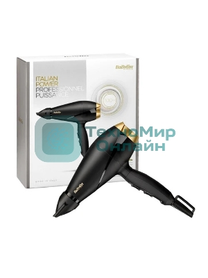 Фен BaByliss Power Pro 2000 6704E черный, 2000 Вт, ионизация