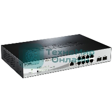 Коммутатор D-Link DGS-1210-10P/ME/A1A, 8×1 Гбит/с + 2×1 Гбит/с SFP, управляемый