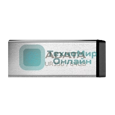 Флешка USB ADATA UR350 (UR350-64G-RSR/BK), 64Gb, USB 3.2, R/W 100/15, серебристый/черный