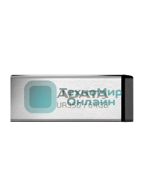 Флешка USB ADATA UR350 (UR350-64G-RSR/BK), 64Gb, USB 3.2, R/W 100/15, серебристый/черный