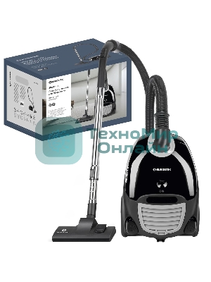 Пылесос с тканевым пылесборником Eurostek EVC-2001 черный, максимальная мощность 2000 Вт., мощность всасывания 380 Вт