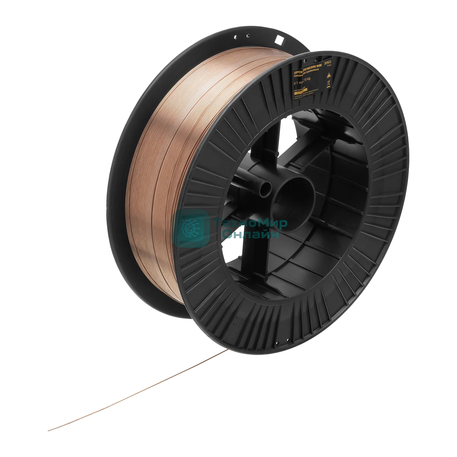 Омедненная проволока Denzel ER70S-6, диам. 1 мм, 15 кг, диам. катушки D300