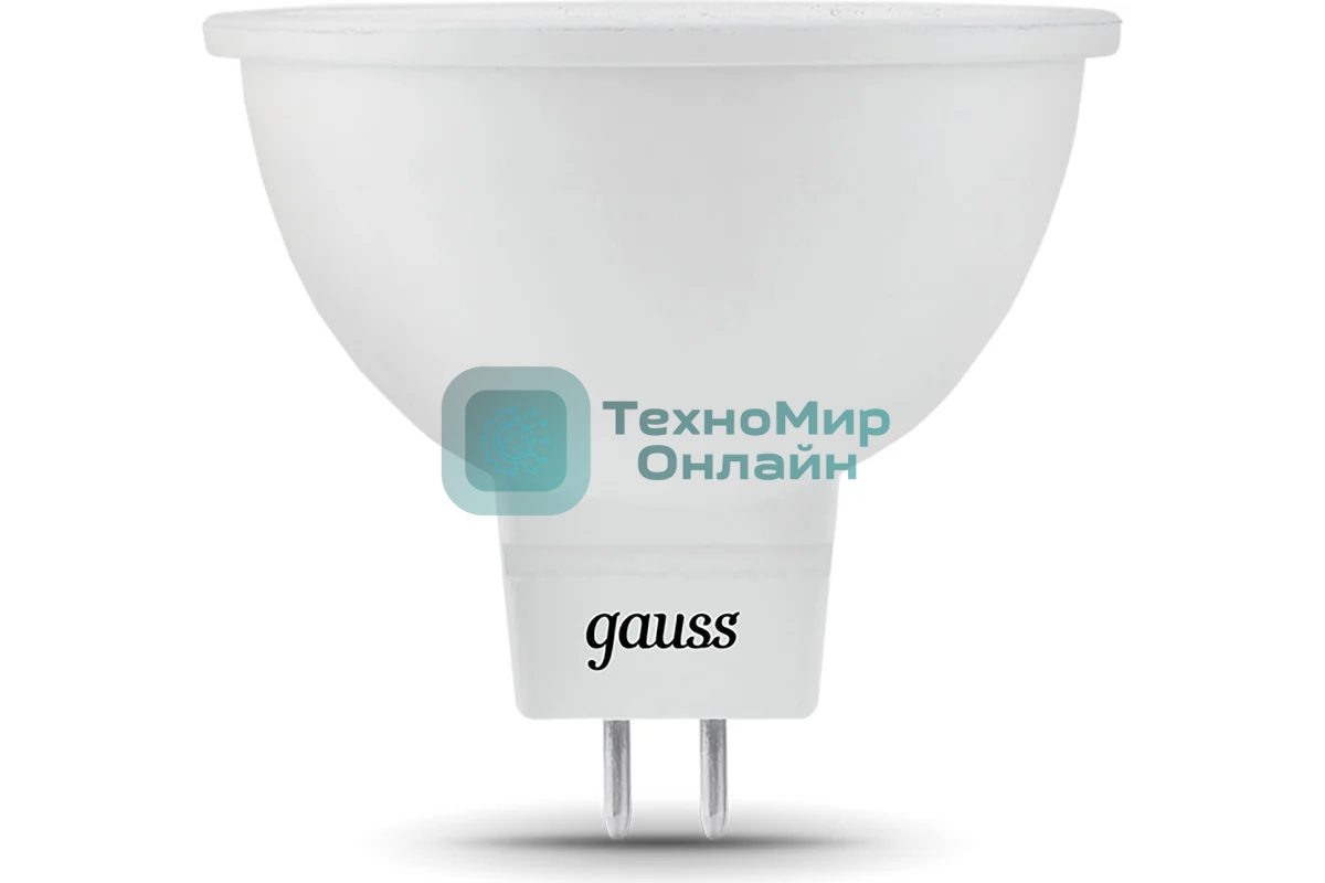 Лампа светодиодная Gauss LED MR16 GU5.3 7W 600lm 2700K 1/10/100