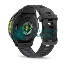 Смарт-часы Garmin Forerunner 970 черный, темно-серый DLC титановый безель, черный ремешок 47мм
