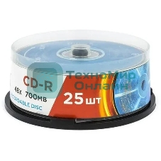 Диск CD-R Mirex 700 Mb, 48х, Cake Box (25), (25/300)