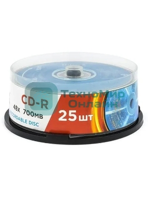 Диск CD-R Mirex 700 Mb, 48х, Cake Box (25), (25/300)