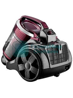 Пылесос BRAYER BR4211 черный/бордовый, 400/2200 Вт, уборка сухая, пылесборник контейнер, 3 л