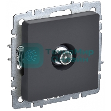 Розетка телевизионная проходная IEK BRITE РТВ10-0-БрГ графит