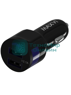 Автомобильное зарядное устройство Maxvi CCM-212 Plus M черный 2.1A
